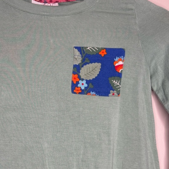 Matilda Jane Green Long Sleeve Tee with Floral Accents - Picture 5 of 7